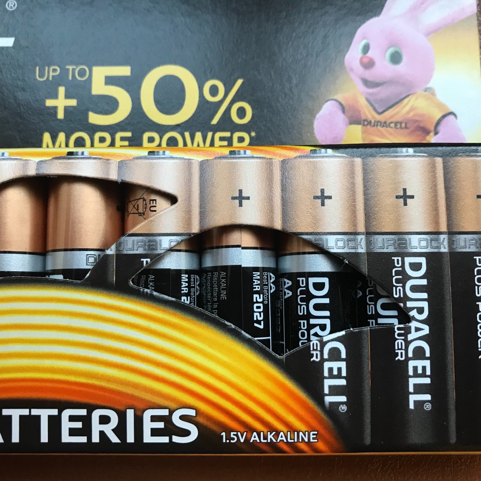 12X Duracell AA plus Power Extra Life Alkaline Batteries LR6 MN1500 Long Exp UK