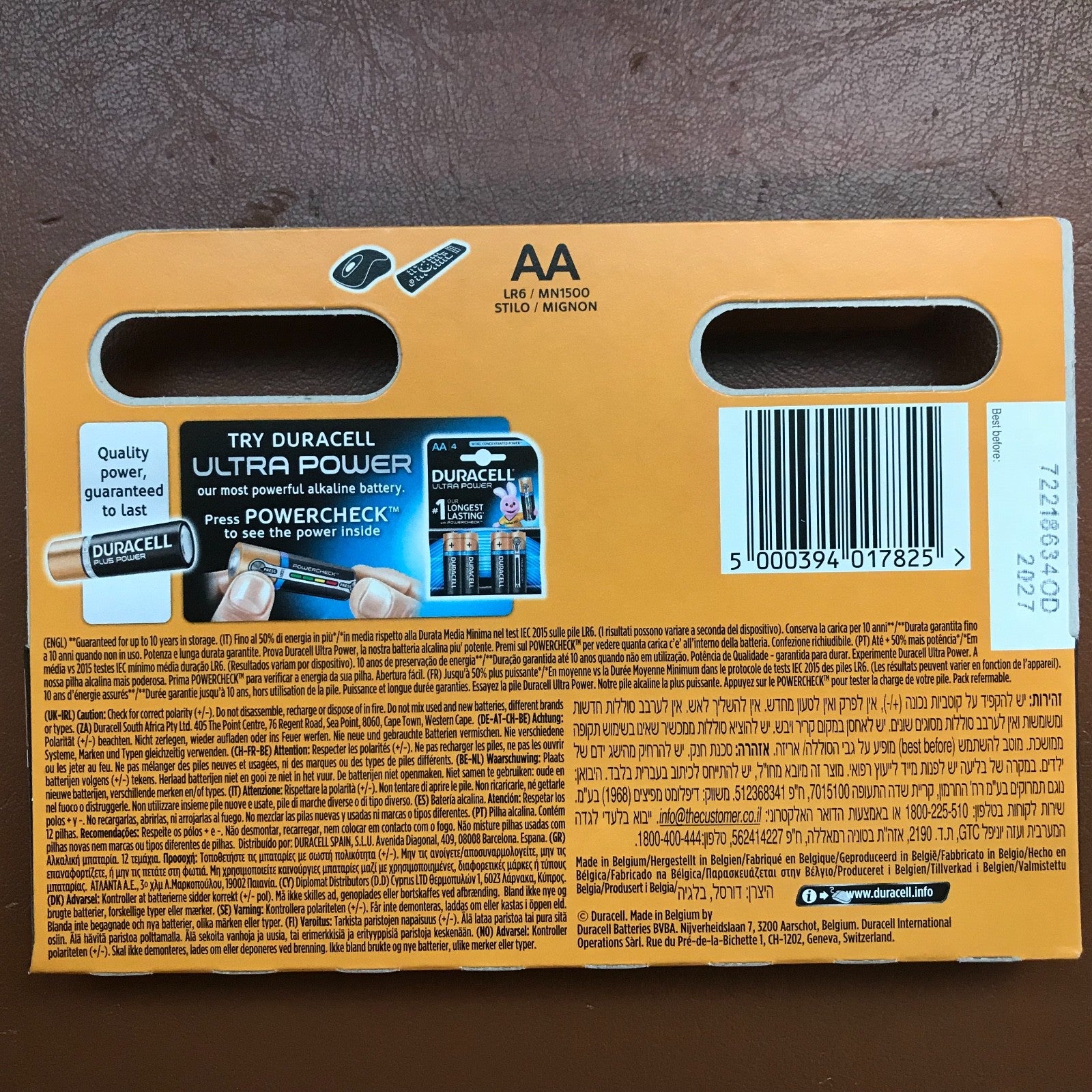 12X Duracell AA plus Power Extra Life Alkaline Batteries LR6 MN1500 Long Exp UK